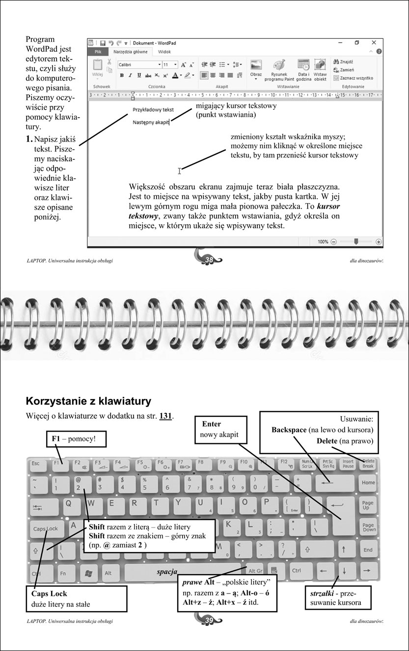 Przykładowe strony instrukcji laptopa 38-39