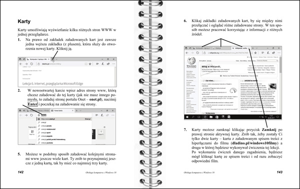 Obsługa komputera strony 142 do 143 - karty w Microsoft Edge