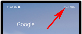 ikonka transmisji danych w Androidzie